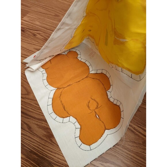 VTG Care Bear Tenderheart Birthday Bear Plush Cut Sew Panels Fabric Deadstock - Picture 3 of 5